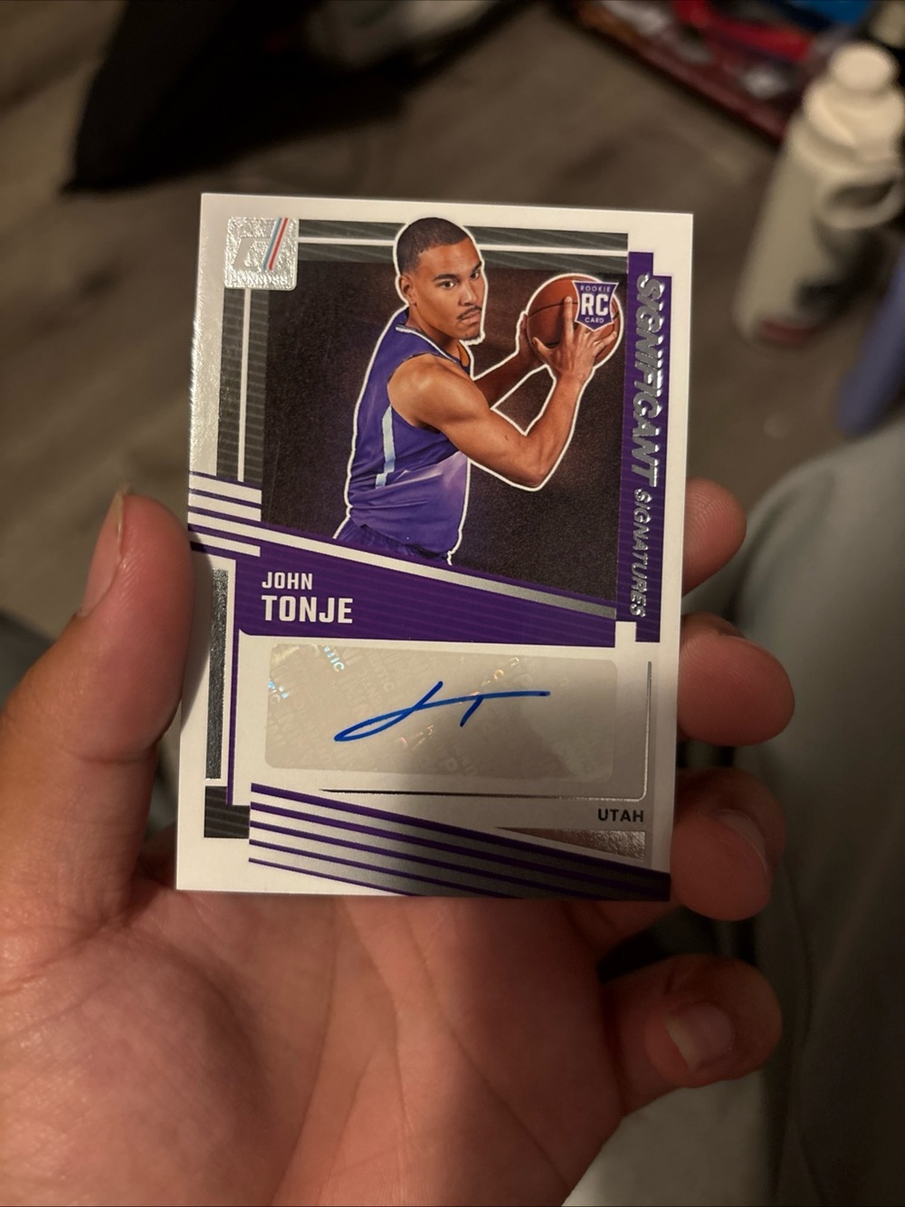 John Tonje Purple Autograph Collector Card